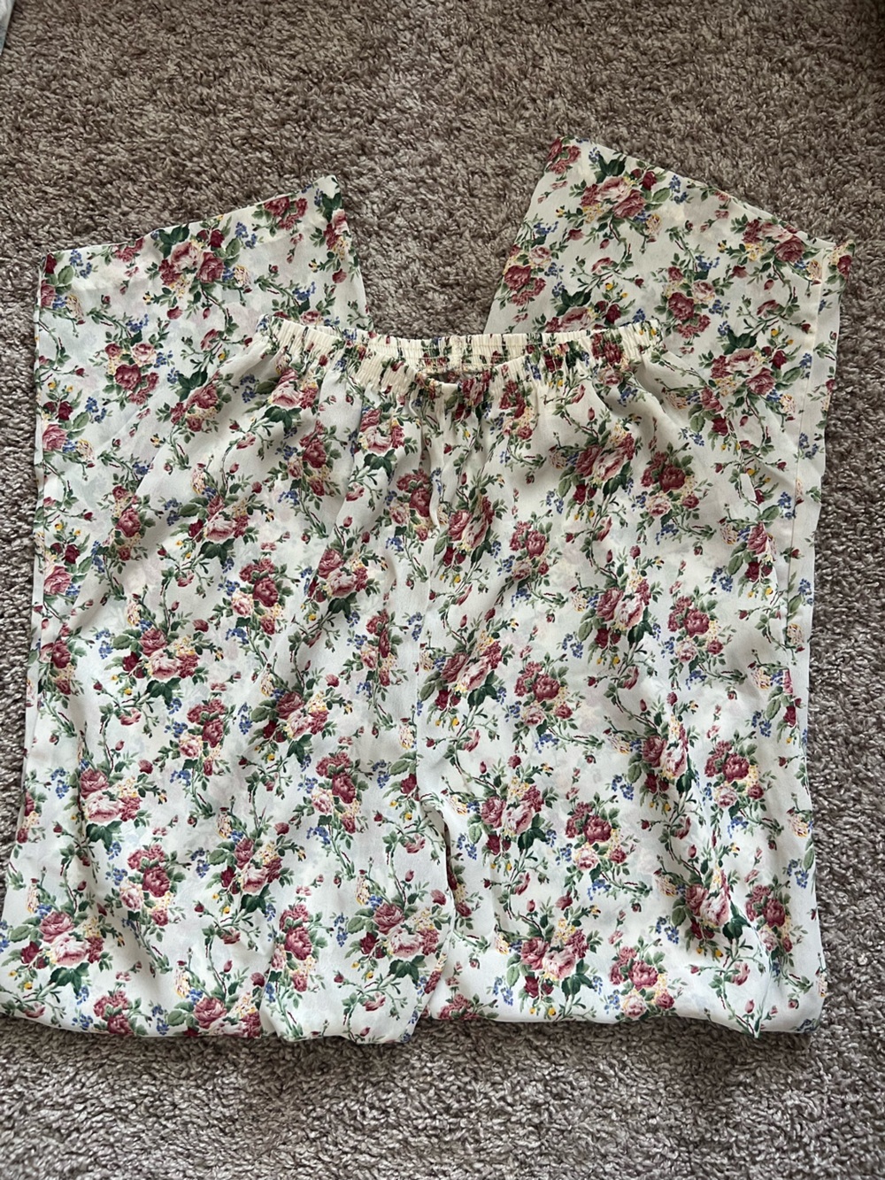 Lightweight Floral Print Pants